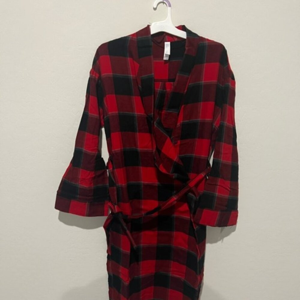 Red and Black Unisex robe